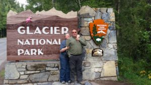 us at the entrance to Glacier