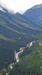 looking down on the canyon entrance from above