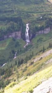 where luch creek runs down the mountain to our crossing